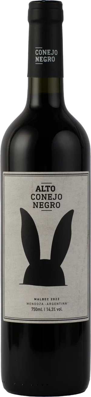 Botella de Alto Conejo Negro Malbec